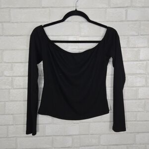 Mossimo Supply Co. off shoulder black long sleeve top
